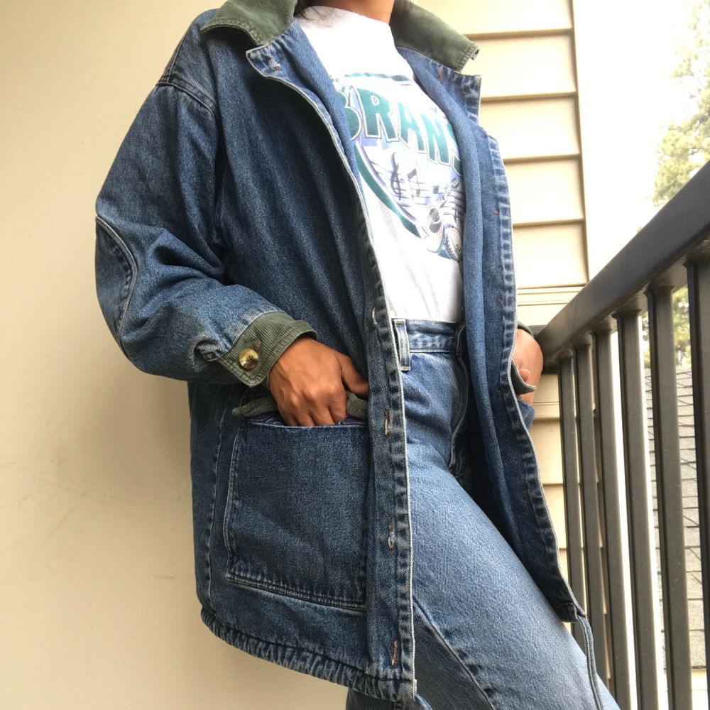 Vintage Denim Warm Coat